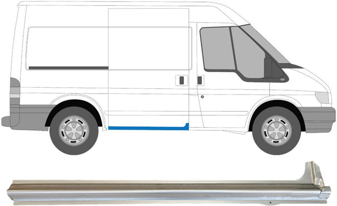 Schuifdeur dorpel reparatiepanel voor Ford Transit 2000-2013 / Rechts