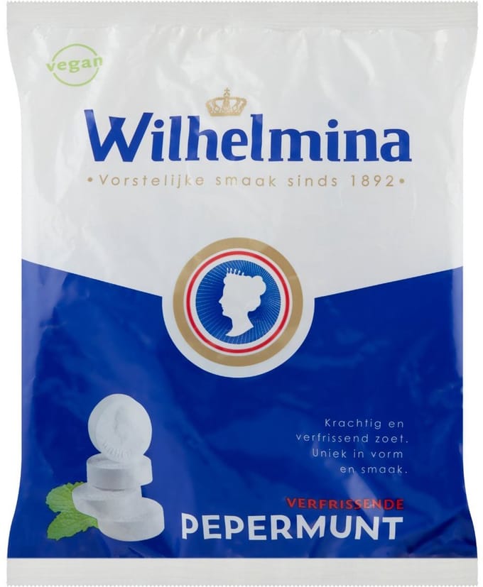 Wilhelmina Pepermunt vegan - Zak 1 kilo