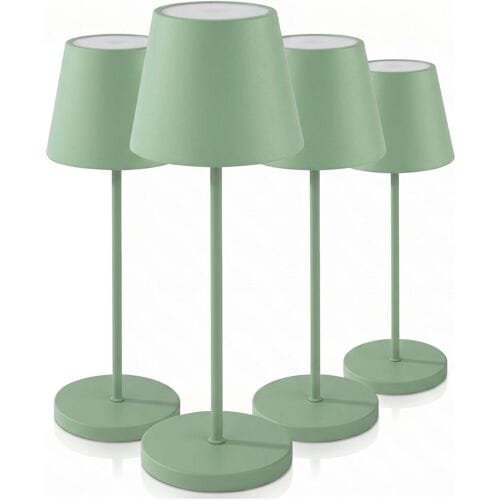 GGM Gastro (4 Stück) Tischleuchte - MERLE - dimmbar in 3 Stufen - Ø 110mm - Mint