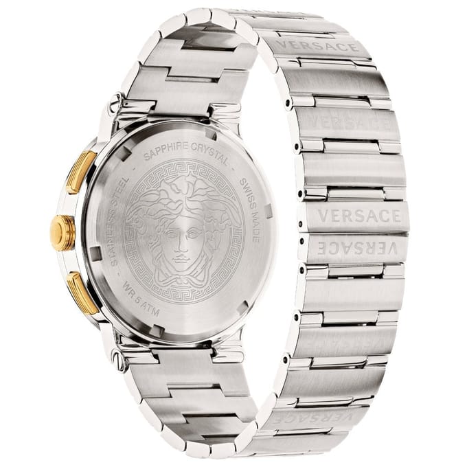 Versace VEZ900221 Blauw 43 mm Greca Logo Herenhorloge gray