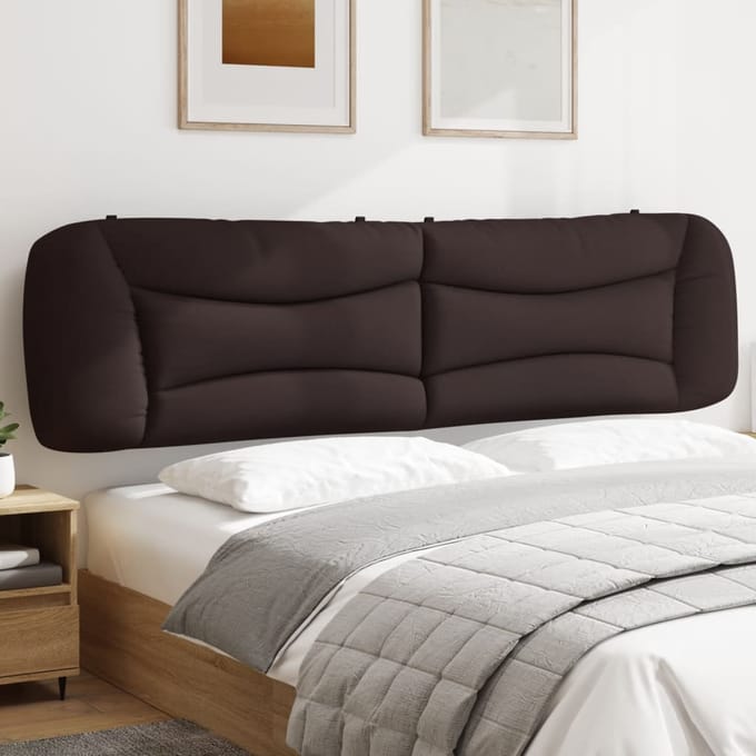 vidaXL - Hoofdbordkussen - "Hvar" - 200 - cm - stof - donkerbruin