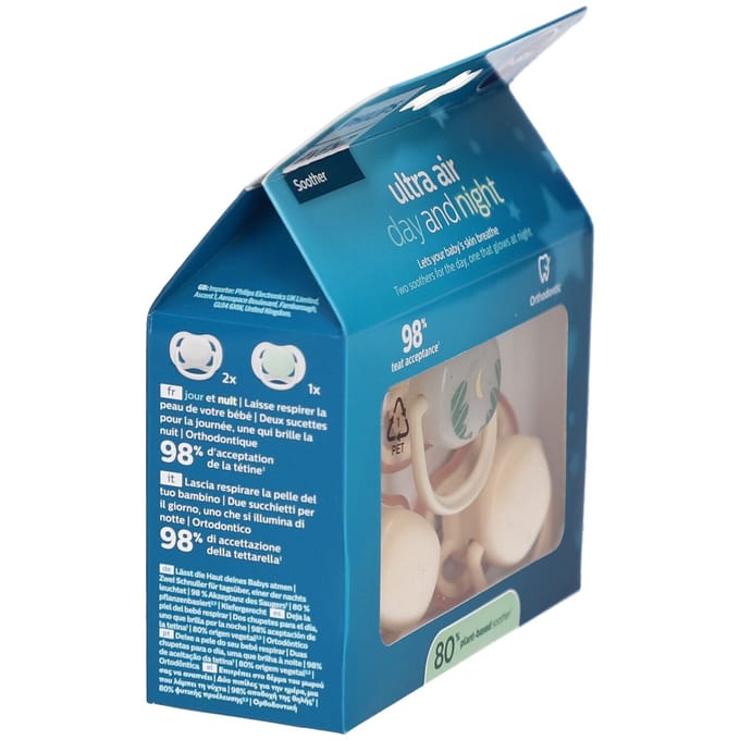 Philips Avent Ultra Air Fopspeen - 0-6 Mnd - 3 Stuks - Plant-based