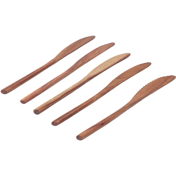 5 stuks Houten Dinerbestek Taartsnijder Herbruikbaar Multifunctioneel Gereedschap voor Thuis Keuken Picknick Restaurant Hotel