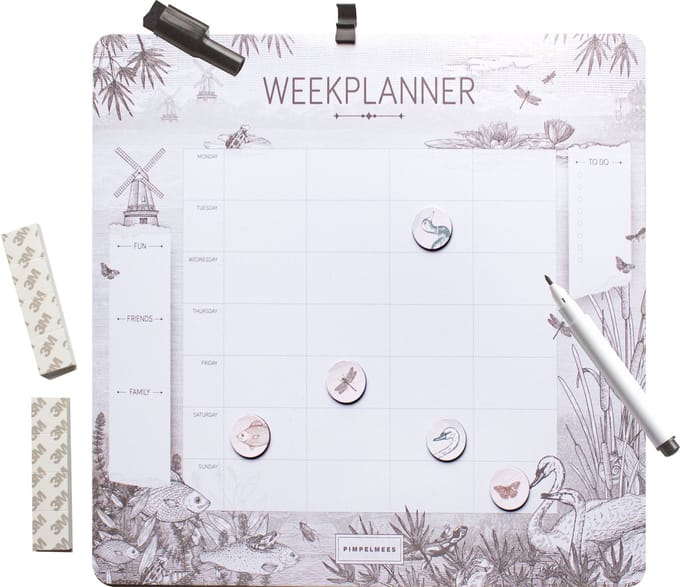 Pimpelmees whiteboard / magneetbord