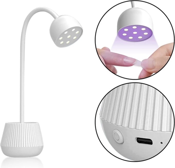 UV LED Nagellamp – nageldroger– Manicure - Nagellamp LED Mini Draagbare 24 watt - 360° Draaibaar