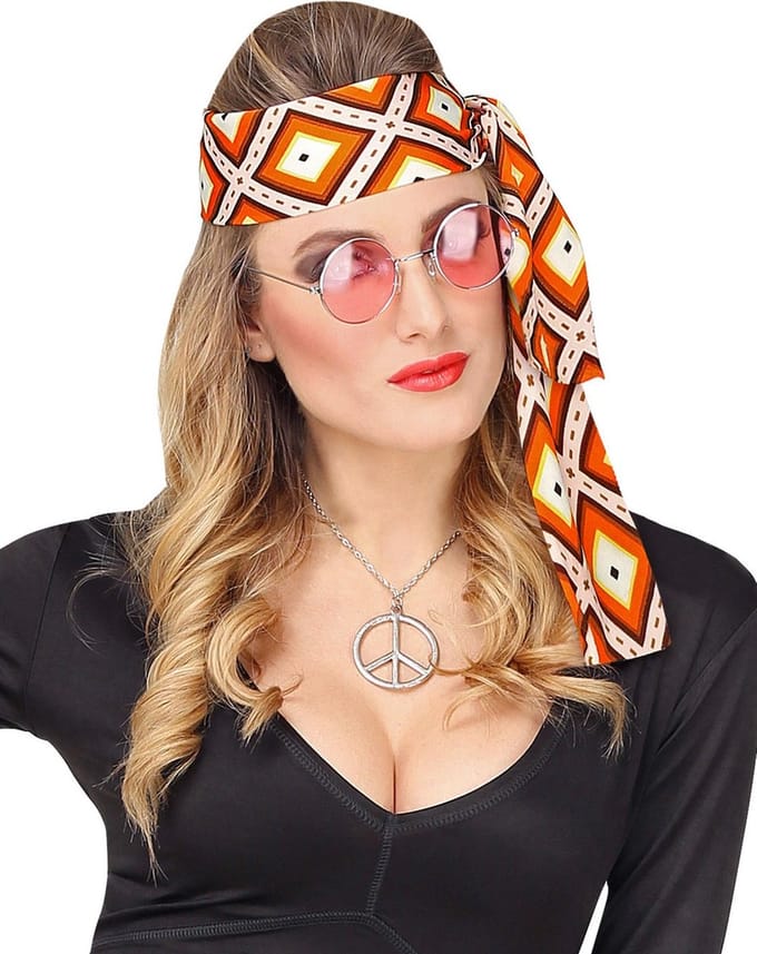 Hoofdband hippie Groovy stijl