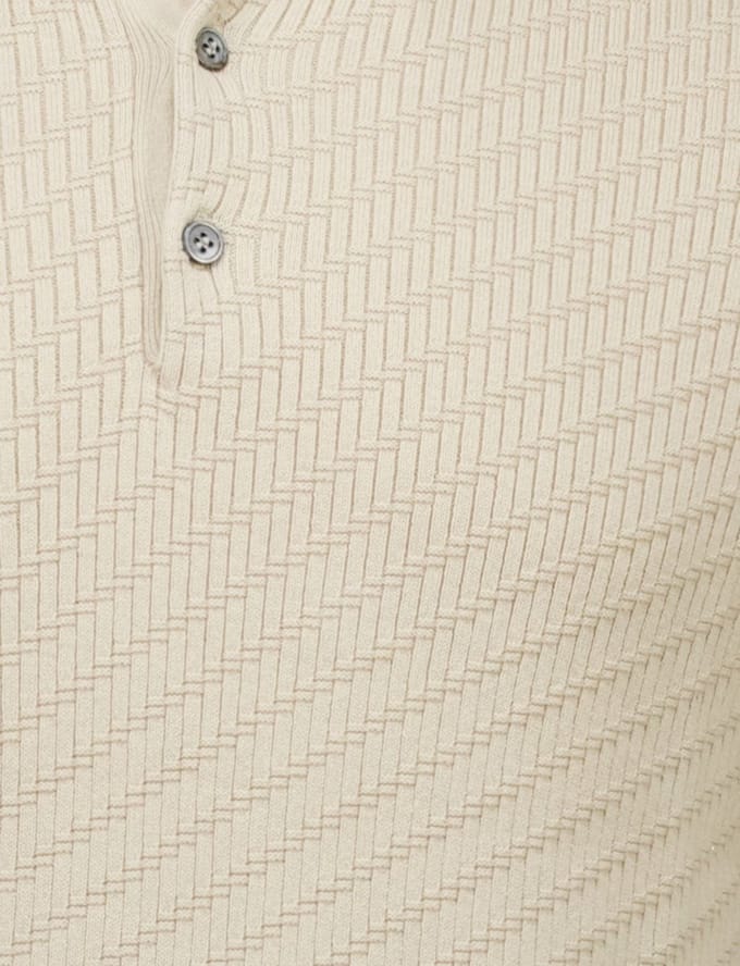 Born With Appetite poloshirt korte mouw beige