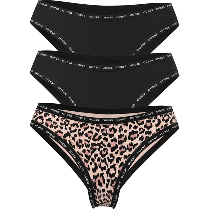 Geprinte Braziliaanse slip voor dames Guess Basic (x3)
