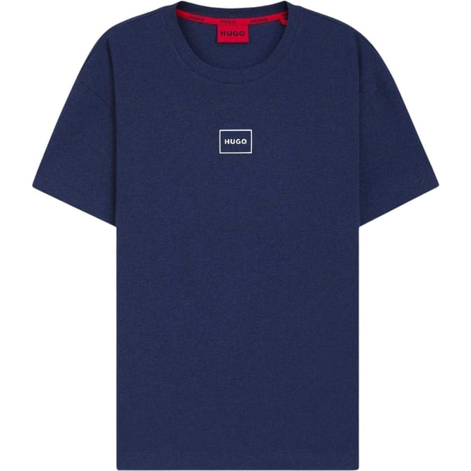 Hugo Laze-pyjamashirt met korte mouwen voor heren (Blauw)