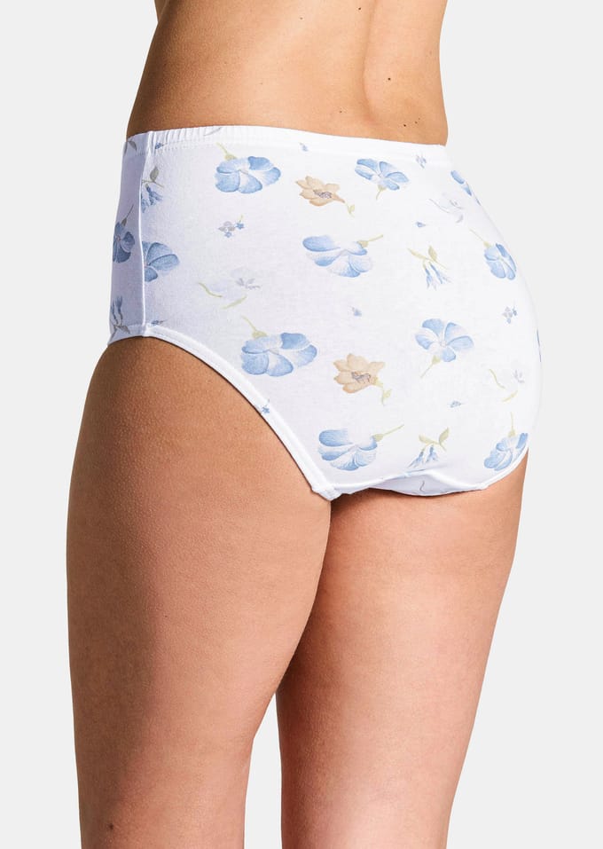 Set katoenen tailleslips - wit / blauw - Gr. 40 van Goldner Fashion
