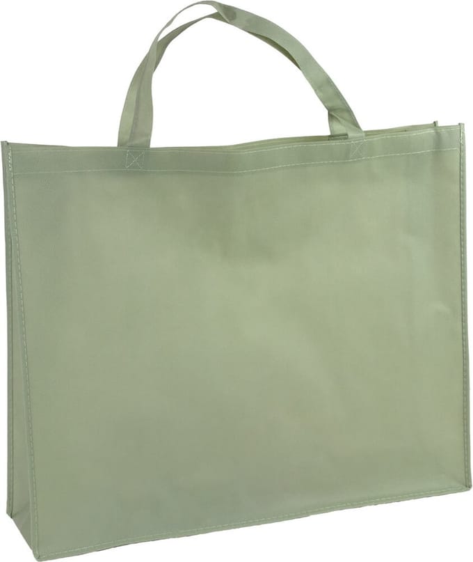 10x Shopper Groen non woven 54x14x45cm