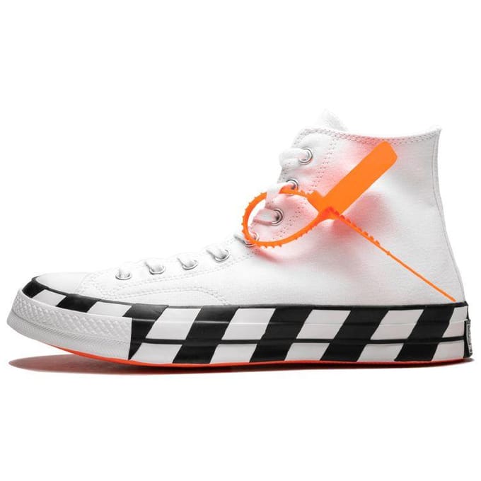 Baskets Unisexe Off-White x Converse Chuck 70 Blanches Noires 163862C 39.5 white