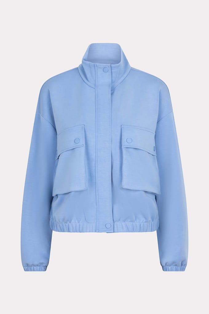 EsQualo Cardigan Bomber Modal Blue size S | Bomber Jackets Outlet | Women | Blue