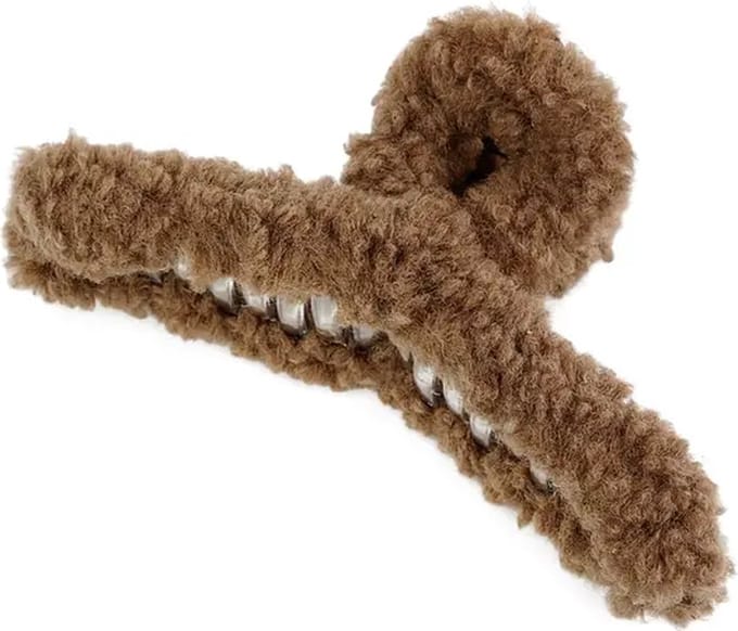 Haarclip Teddy - Fluffy - Haar Klem - Hair Clip - Brown - Bruin