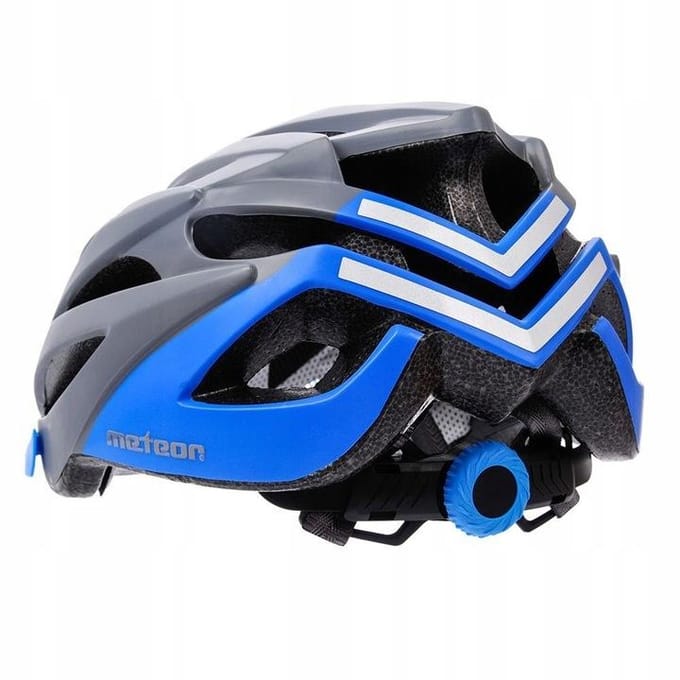 Meteor - Fietshelm - Marven L 58-61 cm - grijs/blauw
