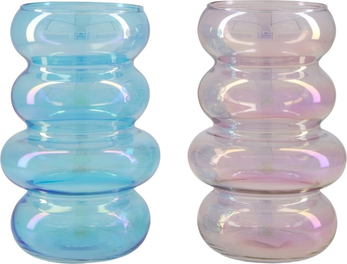 Vase luster glass 11.5x11.5x17.5cm C/2
