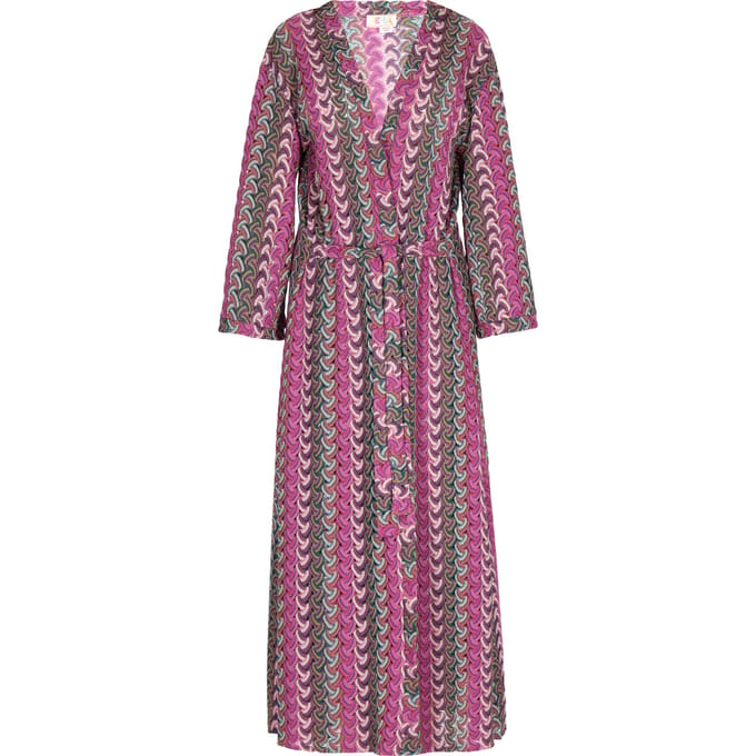 IZIA Kimono Dames Roze Veelkleurig