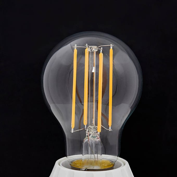 Lindby LED filament lamp, E27, 7 W, helder, 2.700 K