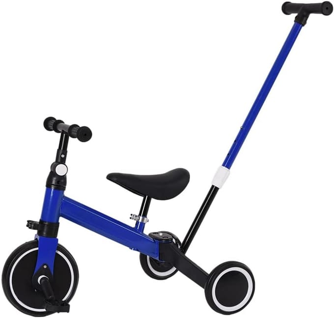 Loopfiets voor kinderen - Eerste fiets - Buiten spelen - 3-in-1 ontwerp - 42 x 60 x 49 cm - Blauw