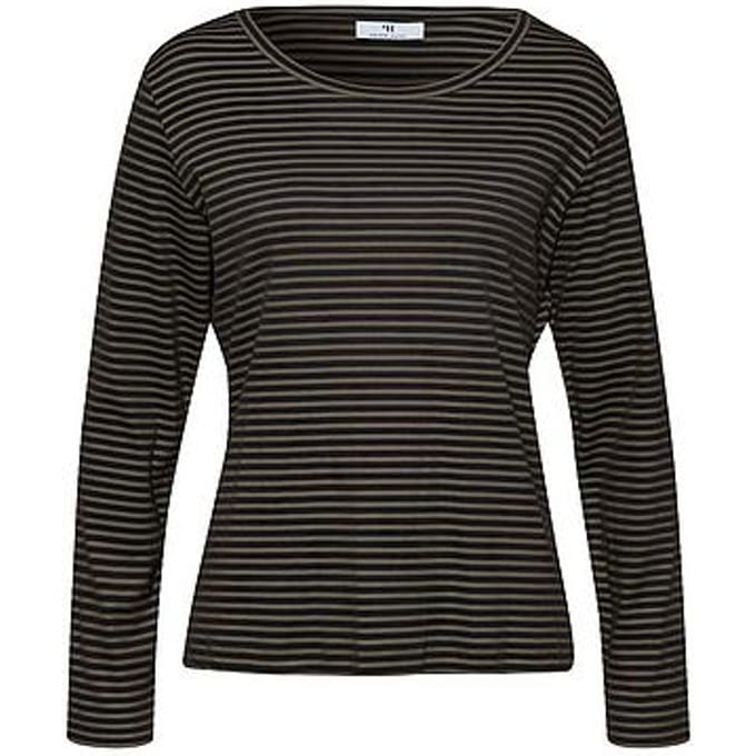 Shirt ronde hals en lange mouwen Van Peter Hahn beige