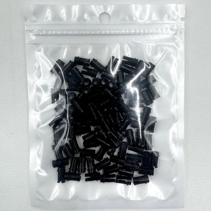 100 Stuks 4274 Technische Pin 1/2 Bouwstenen DOE-HET-ZELF Assemblage Bulk Componenten Reserve Bakstenen Leren- zwart