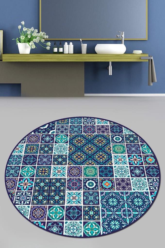 Asir Badmat - Multicolor - Diameter 160 cm