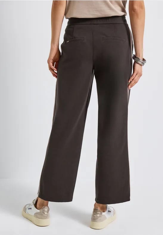Gestructureerde broek met rechte leg