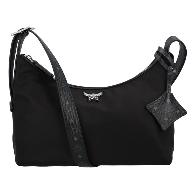 MCM Aren Hobo Bag Small van gerecycled nylon en leer met monogramprint