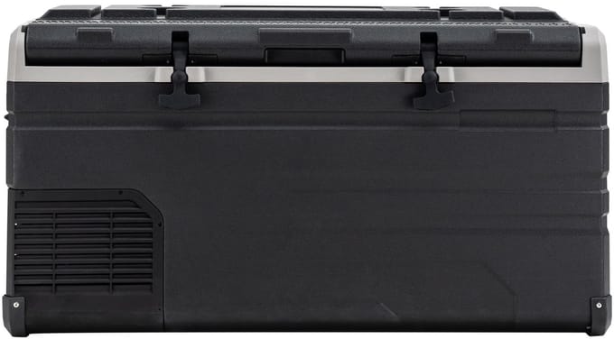 Steamy-E Single Zone Elektrische Compressor Koelbox - Single Zone - 77 liter - 12V en 230V - voor auto en camping - Frigobox - Zwart