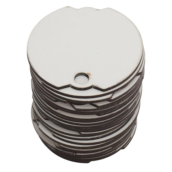 30 stuks Sublimatie Blanke Naamplaatjes Onvoltooide Blanke Naamplaatjes DIY Naamlabel Blanke Bekerkaart white
