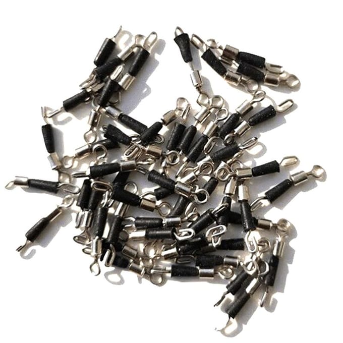 100 Stuks Visgerei Connector Feeder Visaccessoires Wartels Snapsluitingen voor Karper 16.5mm