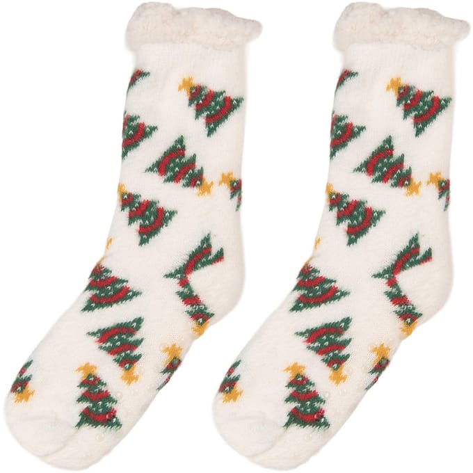Clayre & Eef Kerstsokken one size Wit Synthetisch