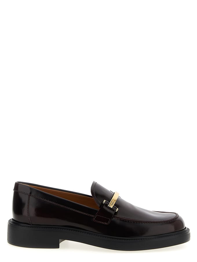 Tod's Bordeaux Kalfsleer Instapschoenen