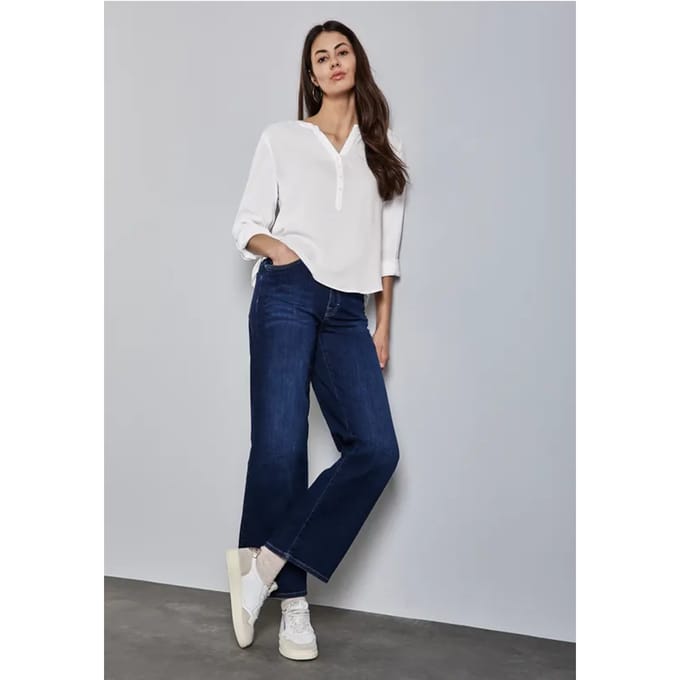 Basic blouse in effen kleur