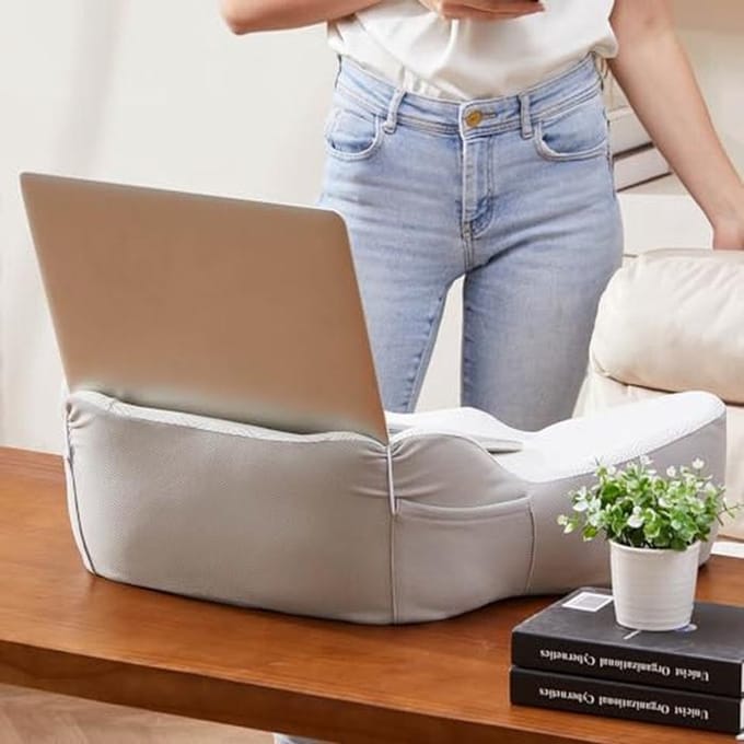 Laptop schootbureau met kussen - draagbare bureauonderlegger voor bed, bank en auto