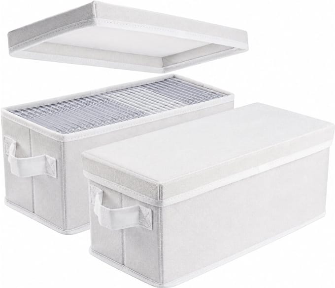 ZMR® CD Opbergdoos - CD Opbergsysteem - CD Opbergmap - Wit - 34cm x 15cm x 14cm