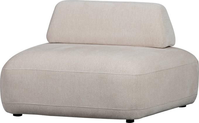 WOOOD Sterck Fauteuil - Polyester - Zand - 118x102x41