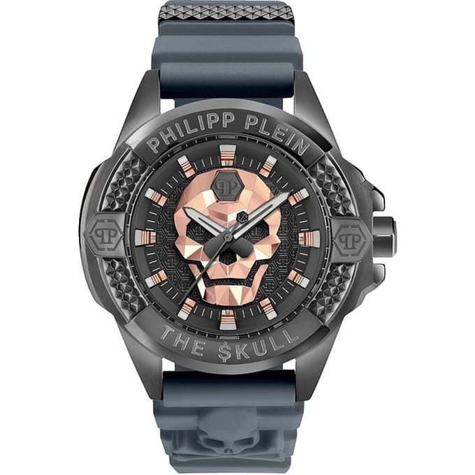 Philipp Plein The $Kull PWAAA2324 Horloge - Siliconen - Grijs - Ø 44 mm