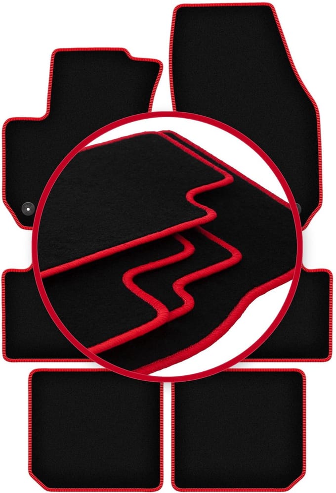 CARLUX-RED automatten voor: Opel Zafira B minivan (2005-2014)