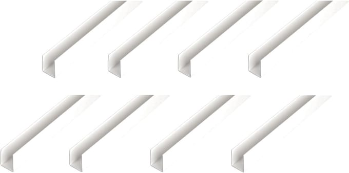 U-profiel Set - Plastic Randprofiel - Afwerking Bouw - Duurzaam PVC-U - 2000 mm Lengte - Wit