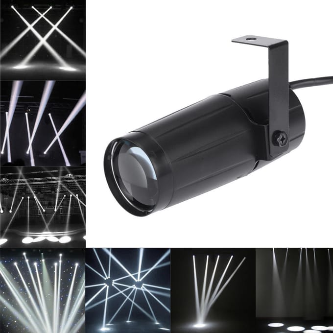 5W LED witte straal pinspot licht spot super heldere lamp spiegelbollen podiumverlichting voor feest EU Plug