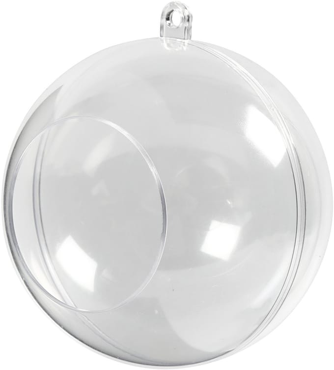 Creativ Company Decoballen met Opening 8 cm, Transparant 5 stuks