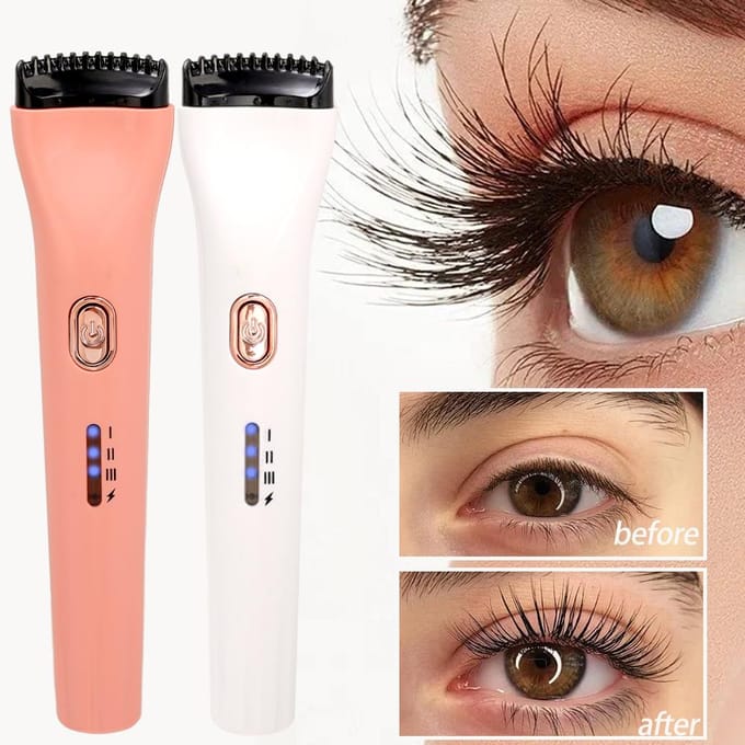 Recourbe-cils chauffant 10 secondes de chauffage rapide Recourbe-cils électrique Outil de maquillage pour cils à recourber longue durée rose