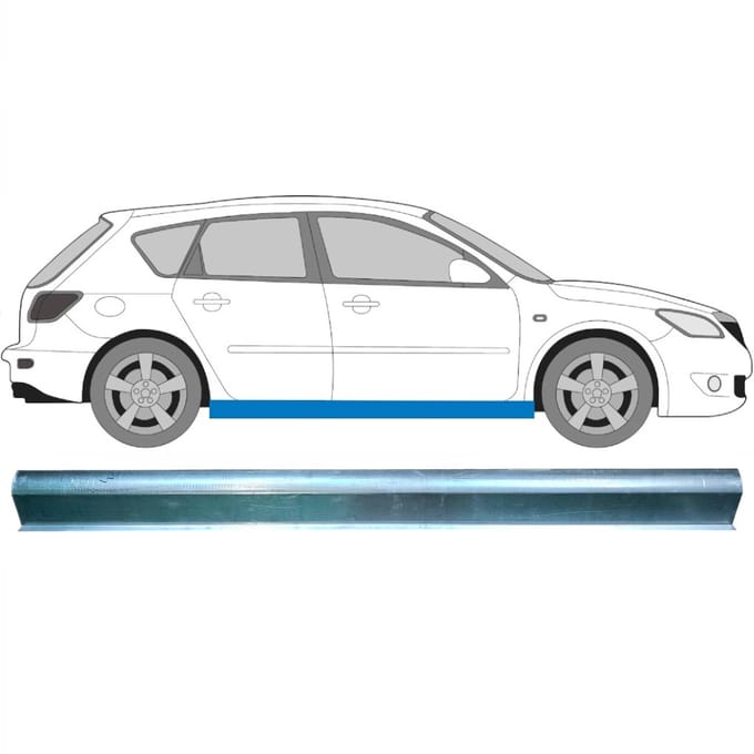 Reparatie dorpel voor Mazda 3 2003-2009 / Links = Rechts (symmetrisch)