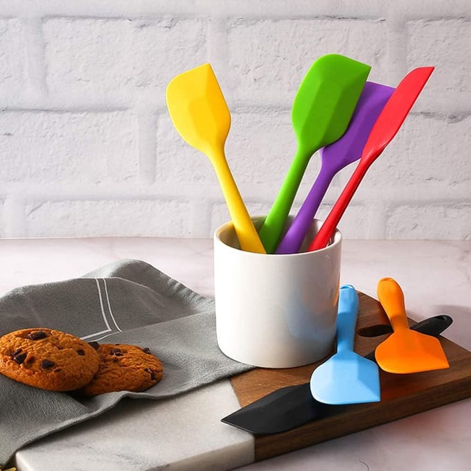*** Siliconen Spatel - Pannenlikker - Kliekjes - Dessert Spatel - Groen - 21cm - van Heble® ***