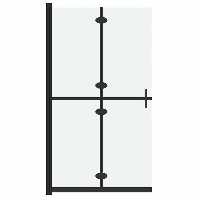 vidaXL - Inloopdouchewand - inklapbaar - 70x190 - cm - ESG-glas - mat