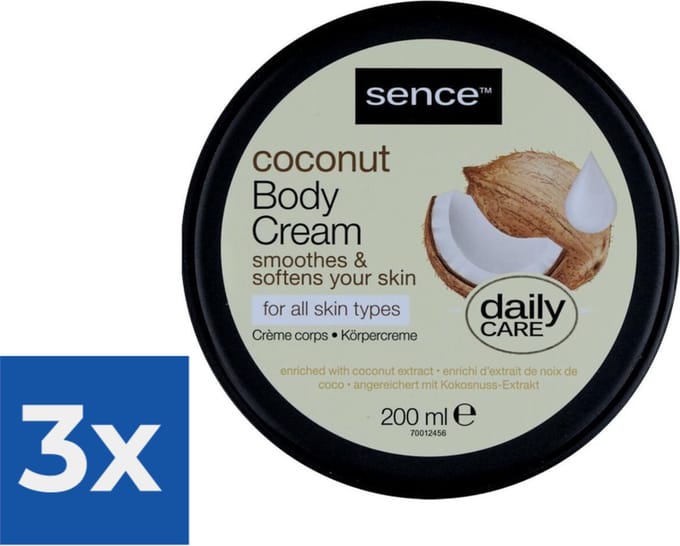 Sence Bodycreme Coconut 200 ml - Voordeelverpakking 3 stuks