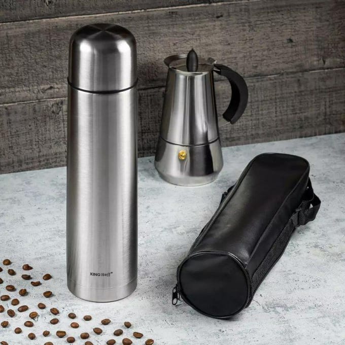 Kinghoff - Thermosfles - thermoskan - drinkbeker - 1000 ml - RVS