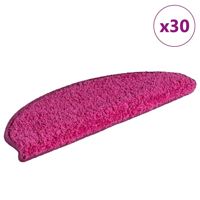 vidaXL - Trapmatten - 30 - stuks - 65x21x4 - cm - Roze - Halfrond - Groot