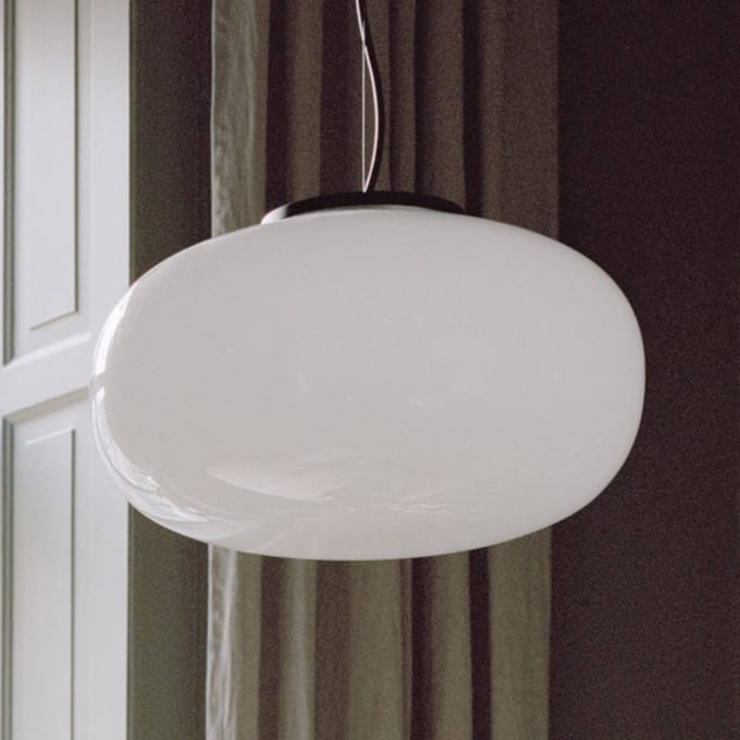 New Works Karl-Johan Hanglamp - white opal glass - large